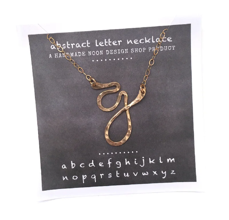 Wedding necklaces for ladies-necklace . abstract letters