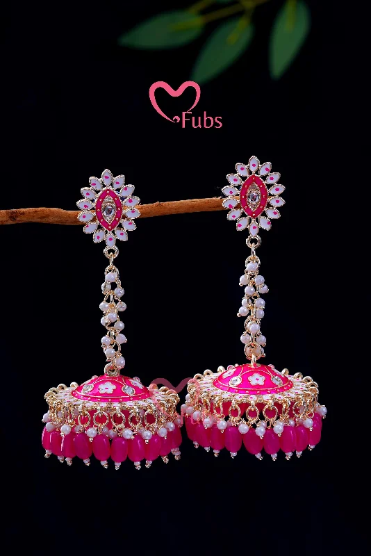 Dazzling diamond ladies earrings-Pretty in Pink Dangle Earrings