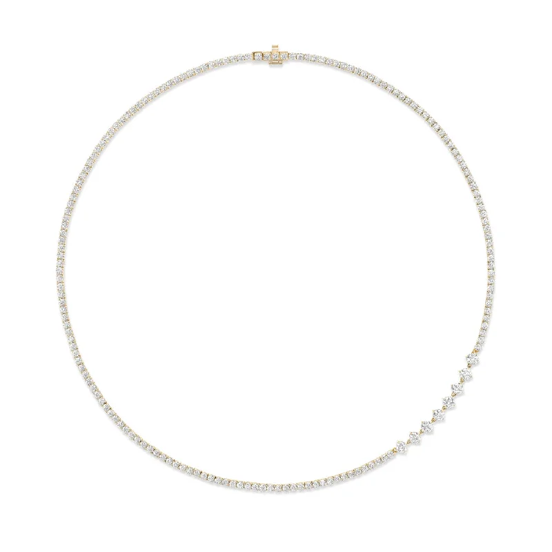 Affordable sterling silver ladies necklaces-STELLA TENNIS NECKLACE