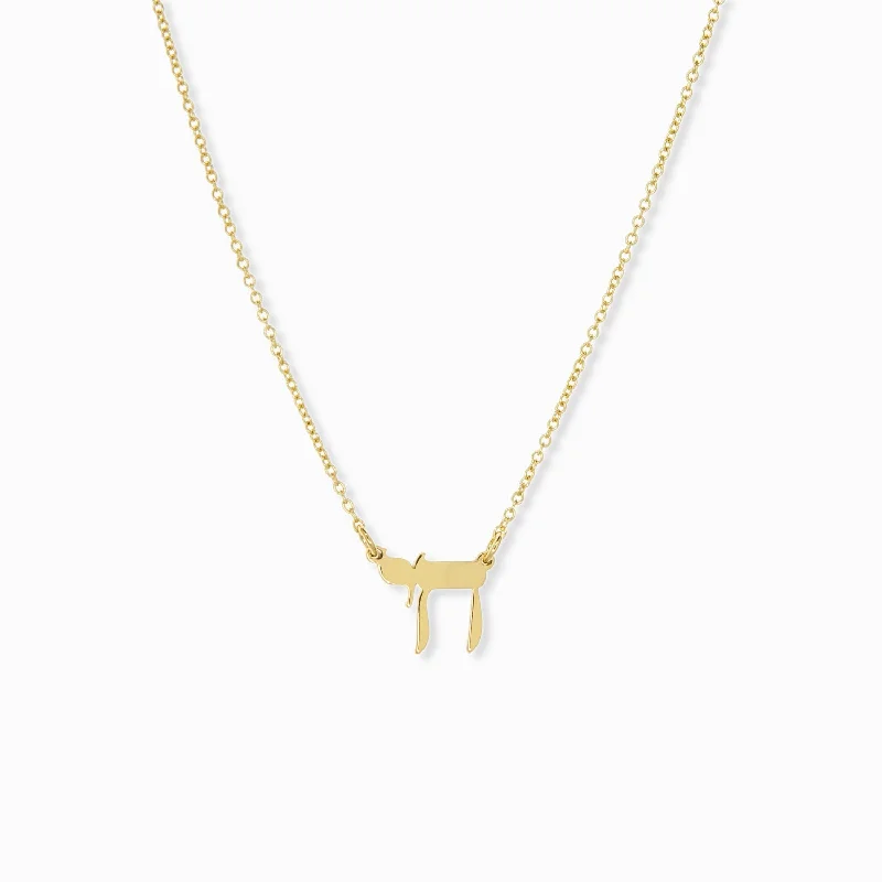 Simple ladies necklaces for everyday wear-chai pendant necklace