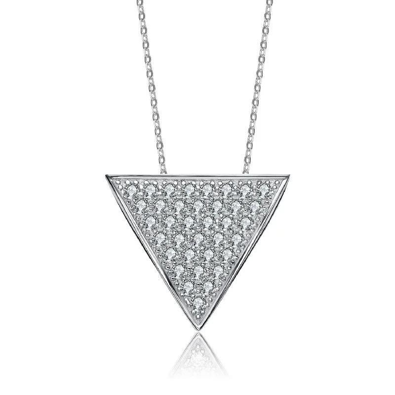 Vintage-inspired ladies necklaces-Marguerite Reverse Triangle Necklace