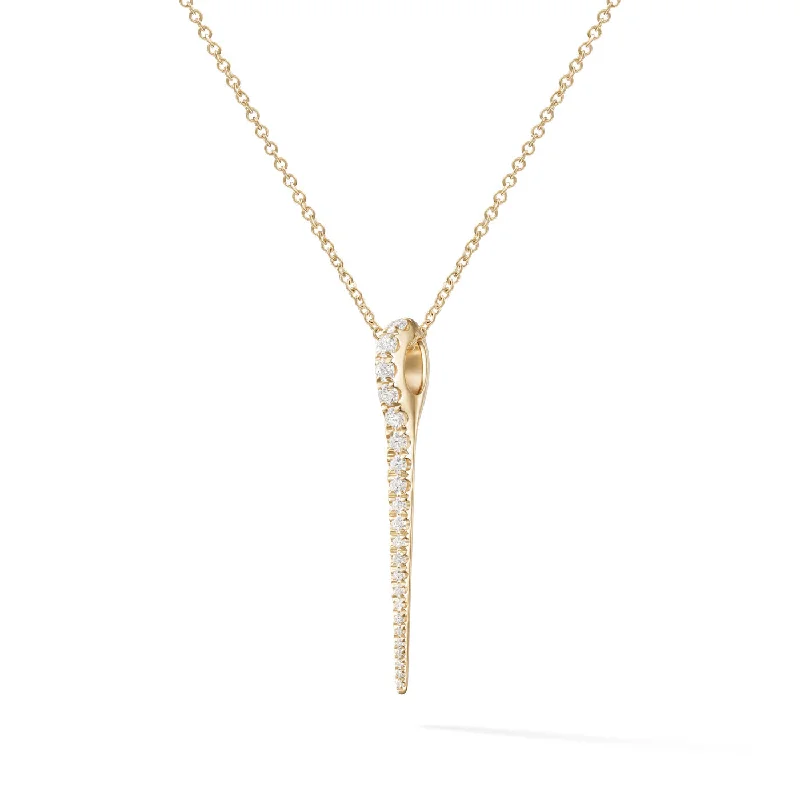 Elegant gold ladies necklaces-LOLA NEEDLE PENDANT Medium