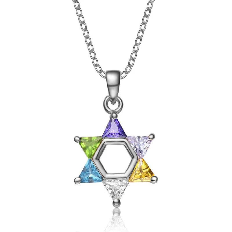 Beautiful gemstone ladies necklaces-Étoile Cubic Zirconia Star Necklace