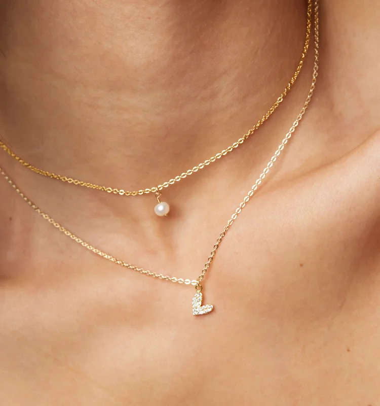 Modern ladies necklaces with diamonds-Floating Pearl Choker Necklace