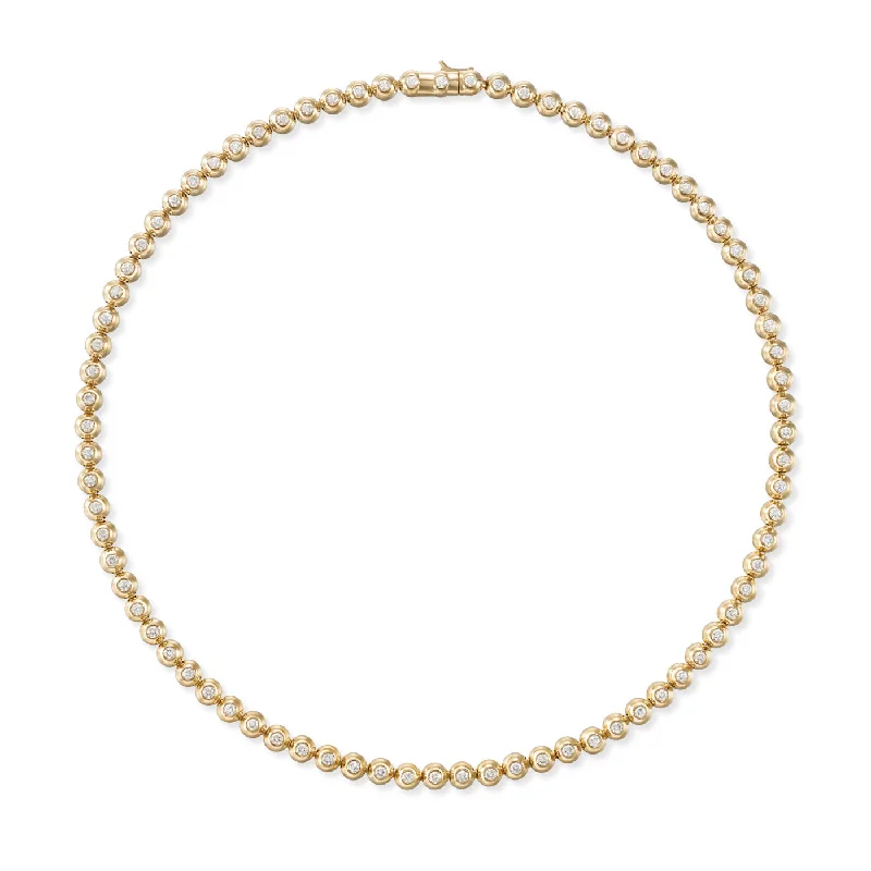 Elegant gold ladies necklaces-AUDREY TENNIS NECKLACE Small