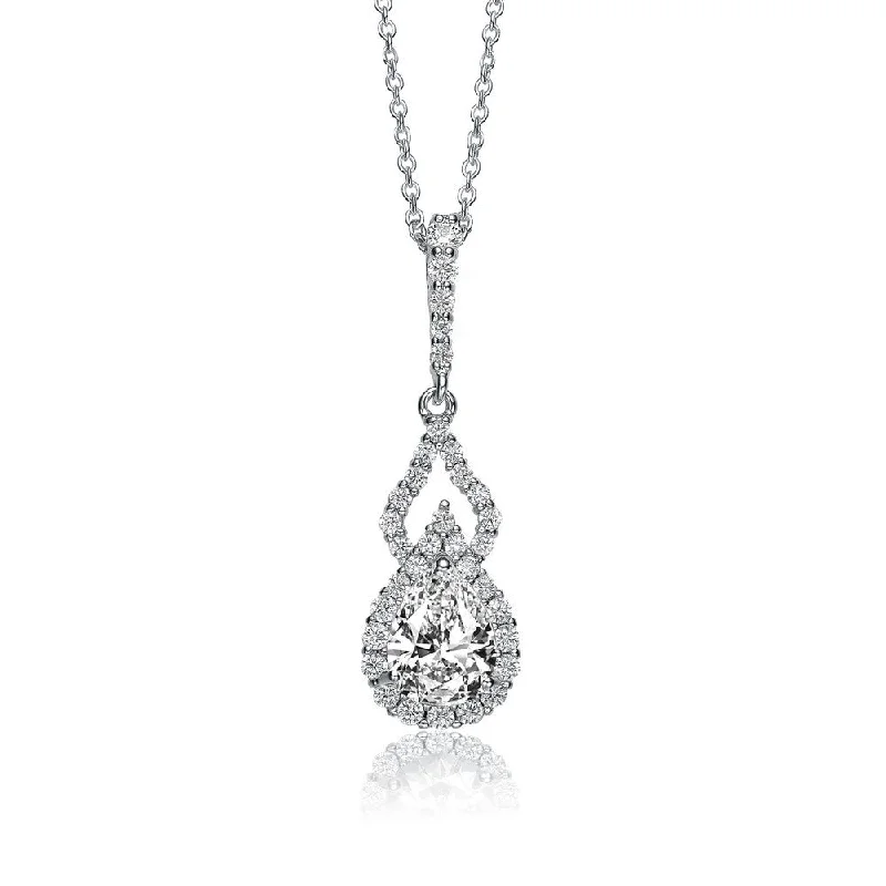 Affordable ladies necklaces for women-Constance Double Drop Pear Necklace