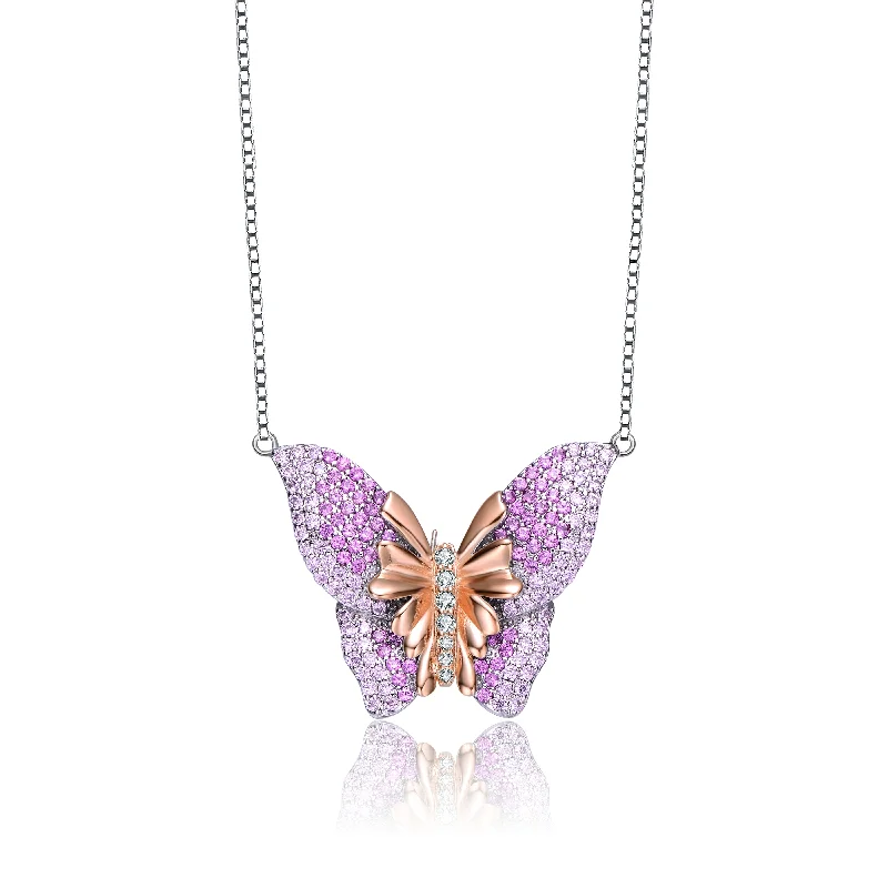 Colorful gemstone ladies necklaces-Papillonière Butterfly Silver Limited Edition Necklace