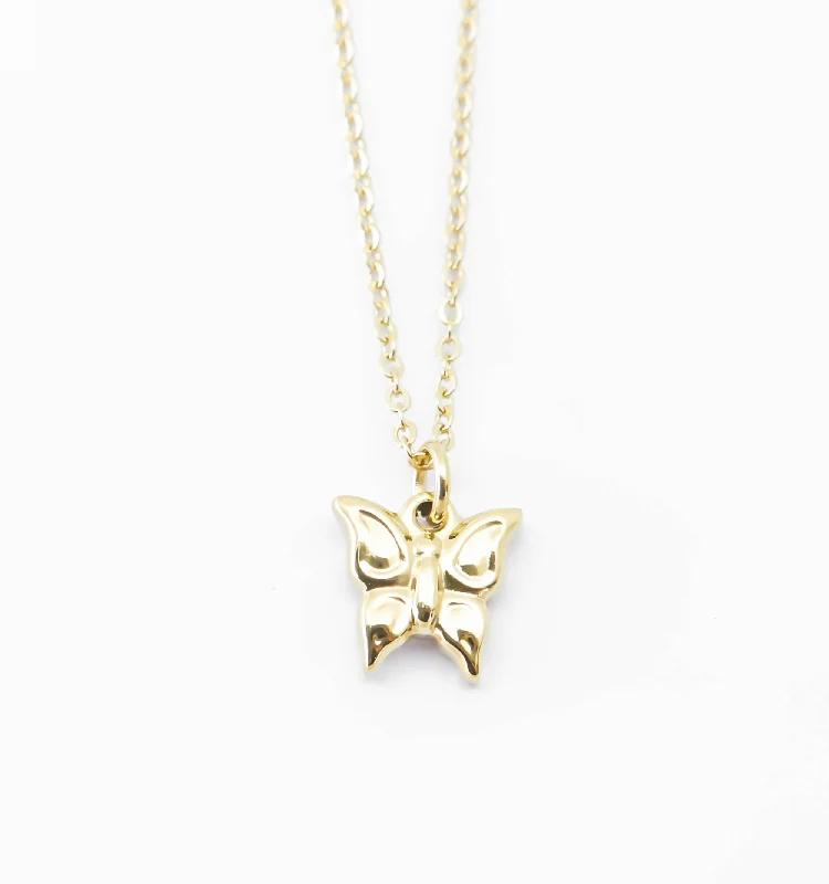 Affordable ladies necklaces with pendants-Mini Butterfly Necklace