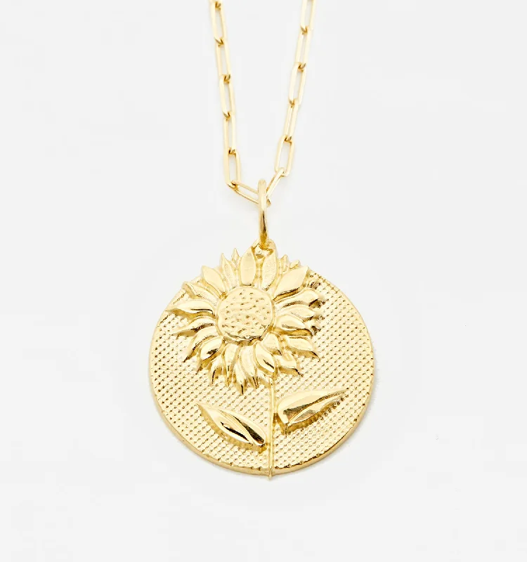 Unique design ladies necklaces-Bold Sunflower Necklace