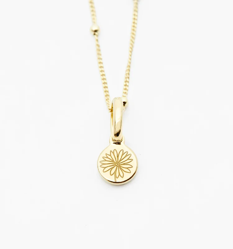 Beautiful diamond ladies necklaces-Chrysanthemum Necklace - November