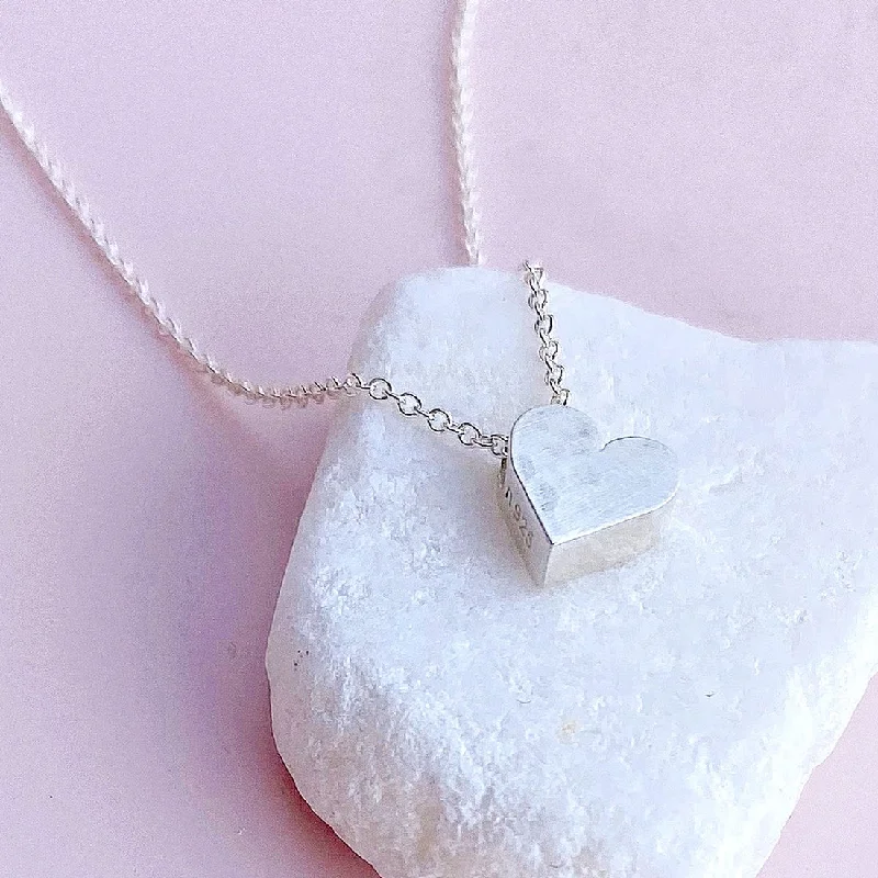 Unique ladies necklaces with stones-Tiny Mighty Heart Necklace