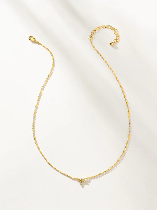 Yellow gold ladies necklaces with diamonds-Don't Call Me Little Necklace