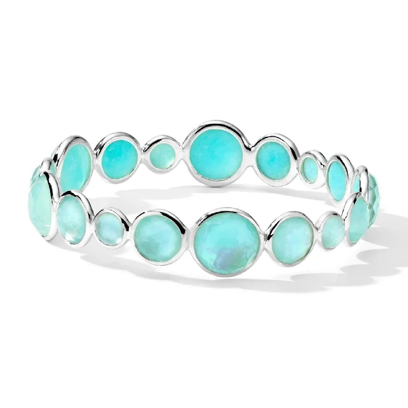 Elegant tennis bracelets for ladies-IPPOLITA Lollipop Bangle in Amazonite