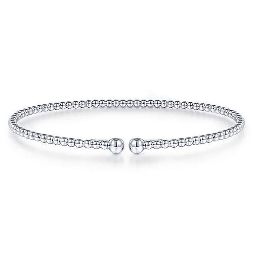 Fashionable bracelets with charms-White Gold Bujukan Split Bangle