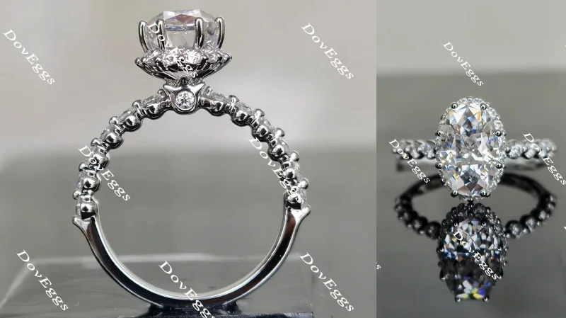 Simple and elegant engagement rings for women-Doveggs moissanite engagement ring for women