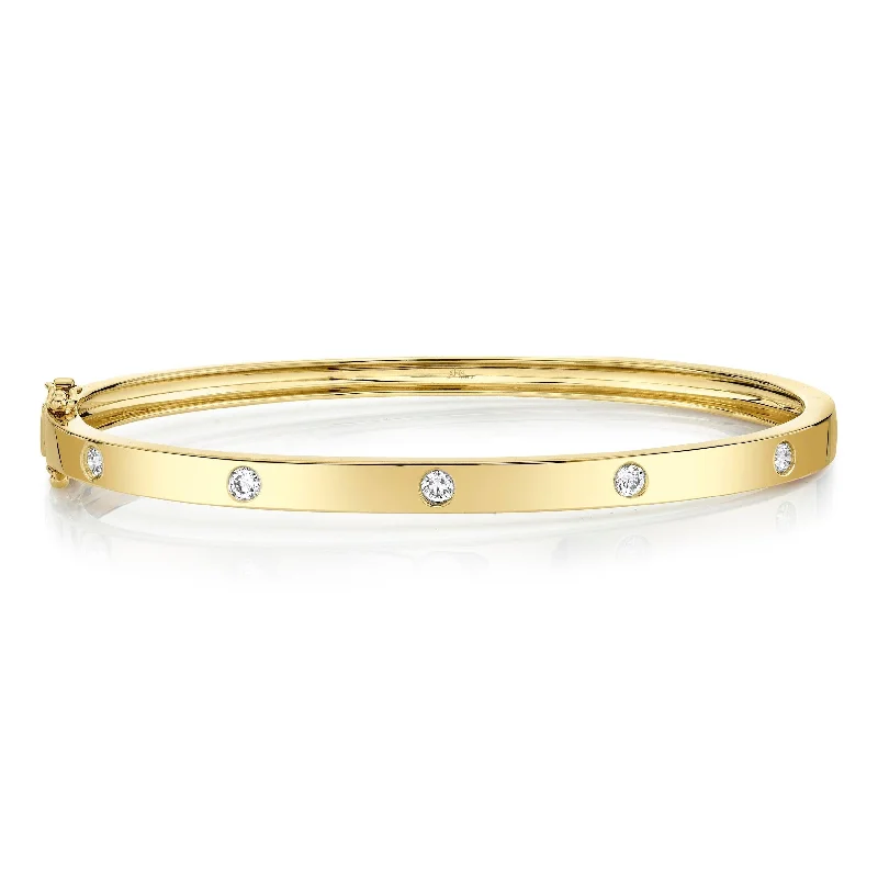 Colorful bangles with stones-0.38ctw Diamond Bangle