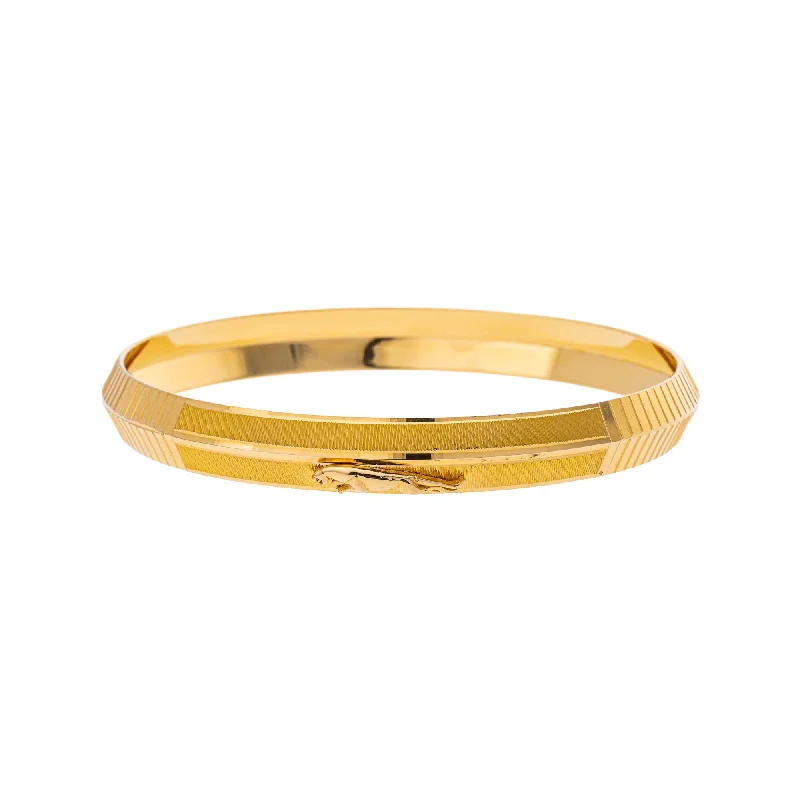 Adjustable bangles for women-22K Yellow Gold Kada Bangle in Size 2.11 (30.4 gm)