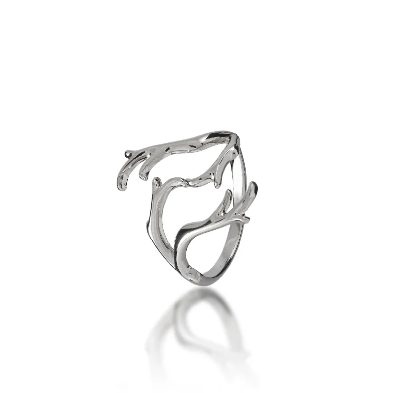 Statement rings for bold women-Heritage Ring in White Gold