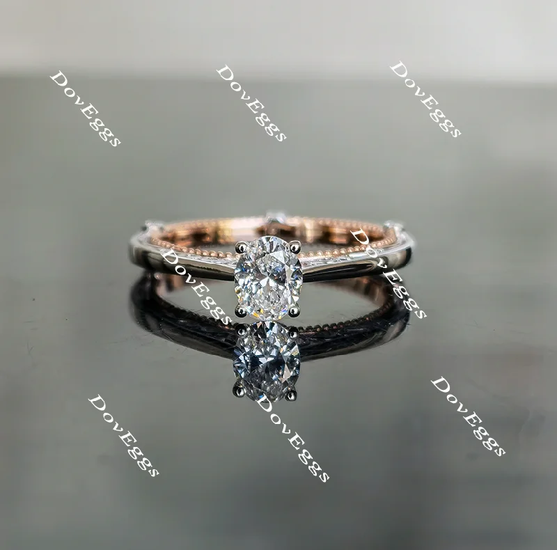 Affordable engagement rings with moissanite-doveggs 0.5 carat def color oval lab created diamond engagement ring