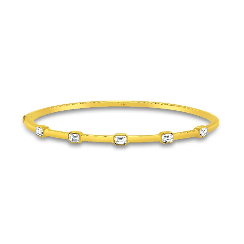 Unique design bangles for women-1.03ctw Diamond Bangle