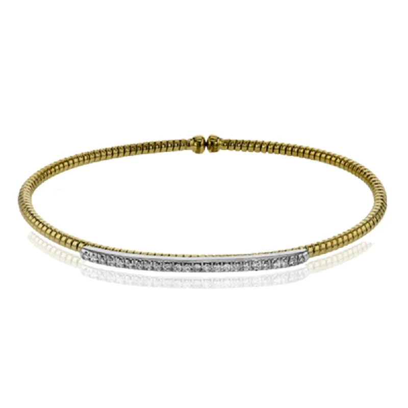 Custom design ladies bracelets-Simon G. 18k Bangle with Diamonds