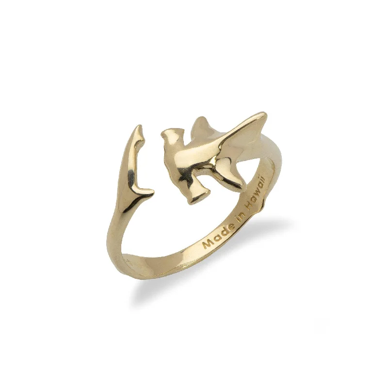 Classic gold ladies rings-Hammerhead Shark Ring in Gold