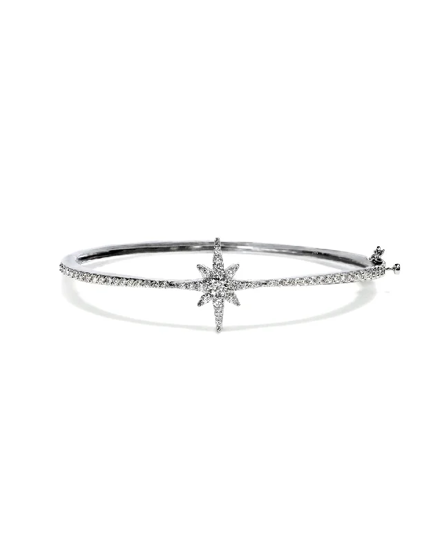 Classic diamond tennis bracelets-Lab Diamond Star Bangle