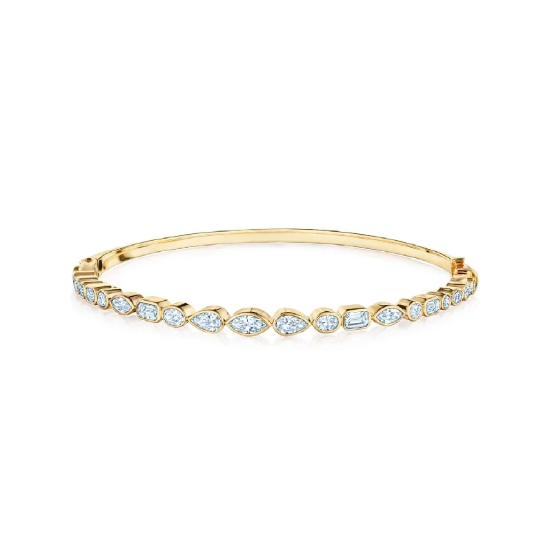 Stylish bangles for everyday wear-KWIAT Portofino Mixed Shape Diamond Bangle