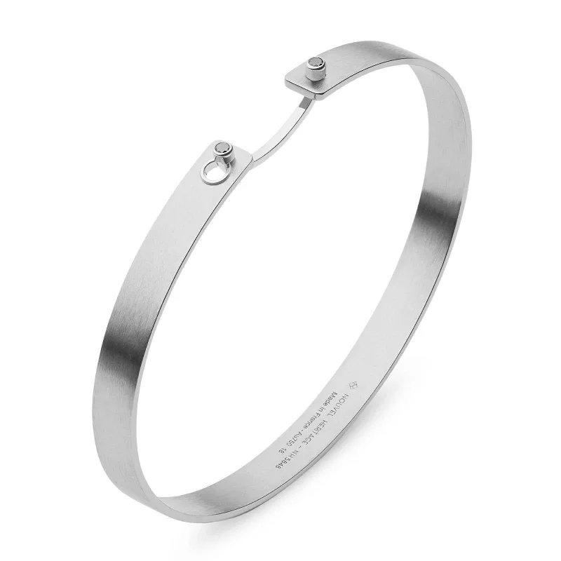 Personalized ladies bangles for gifts-NOUVEL HERITAGE His Mood Black Diamond Bangle