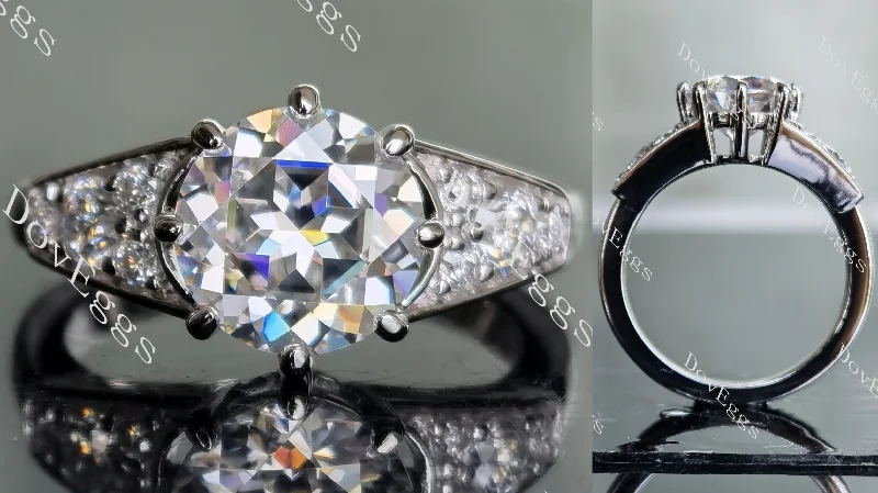 Engagement rings with classic designs for her-The queen art deco moissanite engagement ring