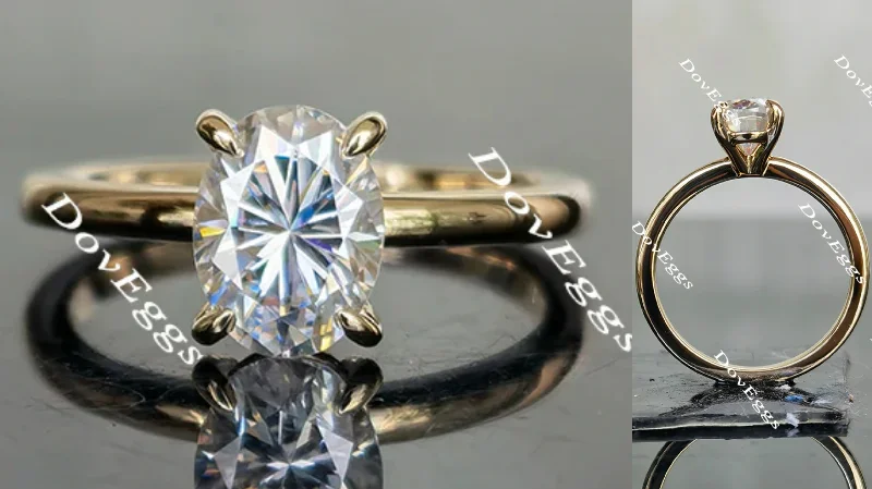 Unique engagement rings with emerald stones-Bailey Jackson solitaire moissanite engagement ring