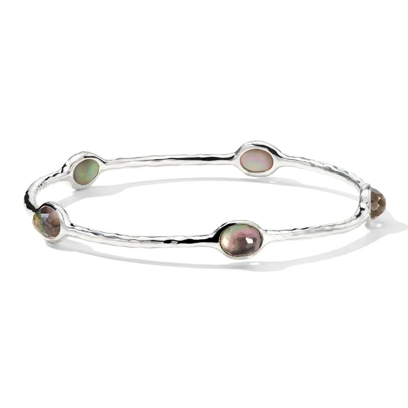 Gold bangles for casual wear-IPPOLITA Rock Candy Bangle in Black Shell