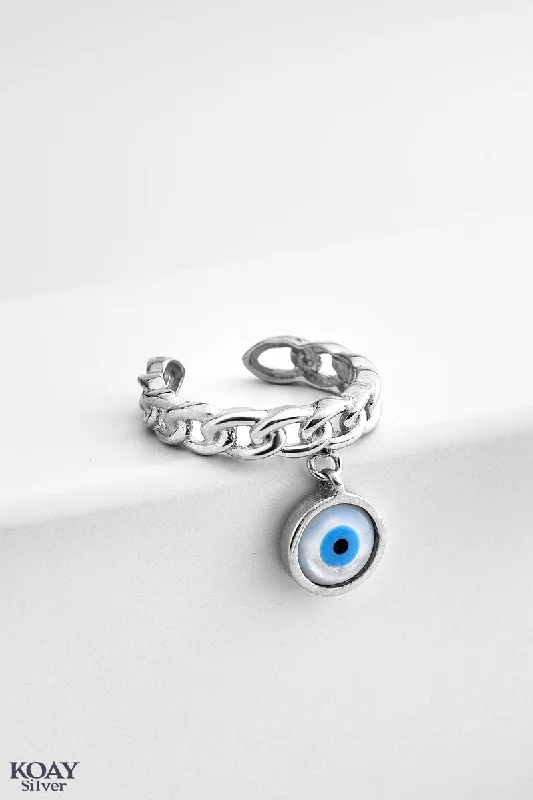 Ladies rings with birthstones-Gourmet Blue Eye Ring