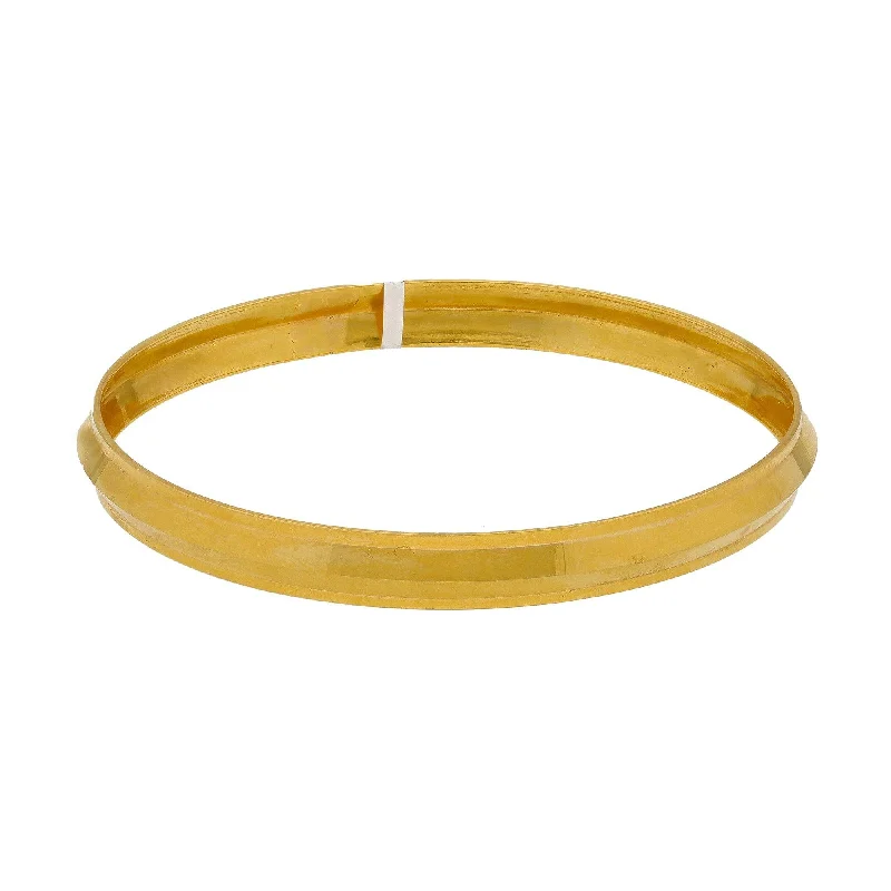 Elegant tennis bracelets for ladies-22K Yellow Gold Men's Kada Bangle, 21.6 Grams