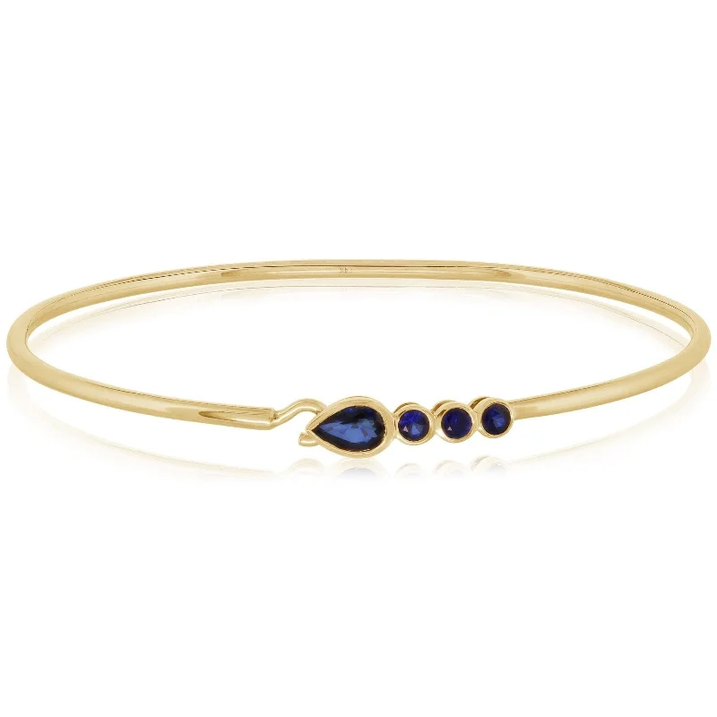 Fashionable bracelets with charms-MY STORY Erykah Sapphire Bangle