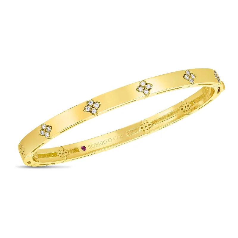 Unique bangle bracelets with colors-ROBERTO COIN Diamond Verona Bangle