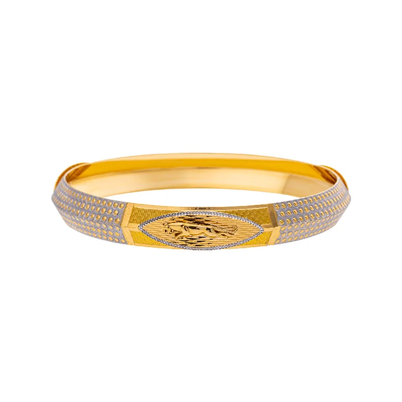 Stylish bangles for everyday wear-22K Yellow Gold Kada Bangle in Size 2.11 (32.3 gm)