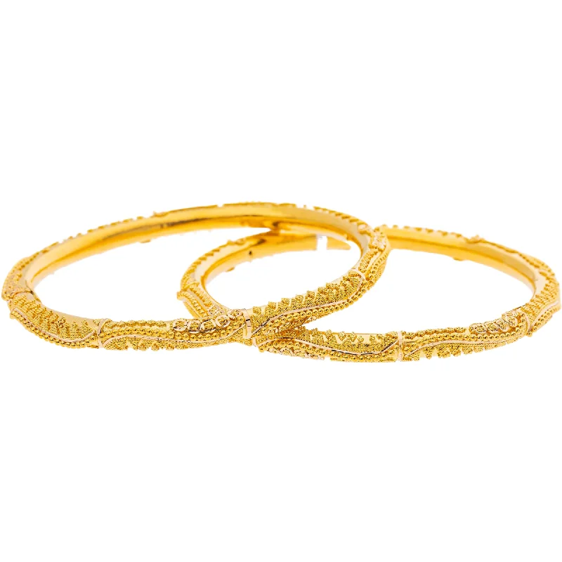 Gold-plated ladies bangles-22K Yellow Gold Bangle Set of 2 (40.1gm)