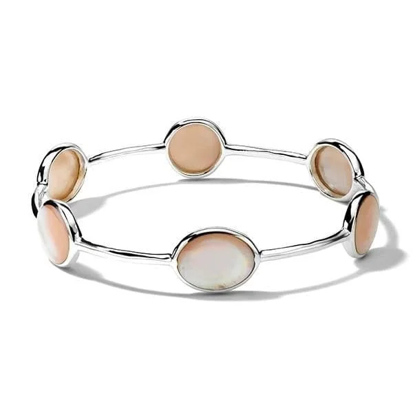 Handmade diamond bracelets for women-IPPOLITA Rock Candy Mother of Pearl Bangle