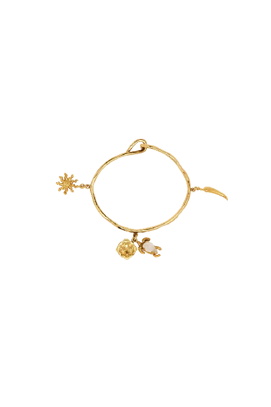 Bridal bangles for weddings-Encanto Collector Charm Bangle