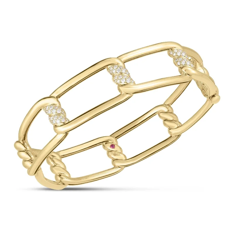 High-quality gemstone bangles-ROBERTO COIN Cialoma Diamond Bangle