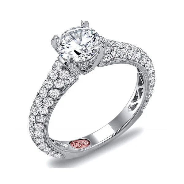 Affordable diamond engagement rings for women-Pave Diamond Engagement Ring