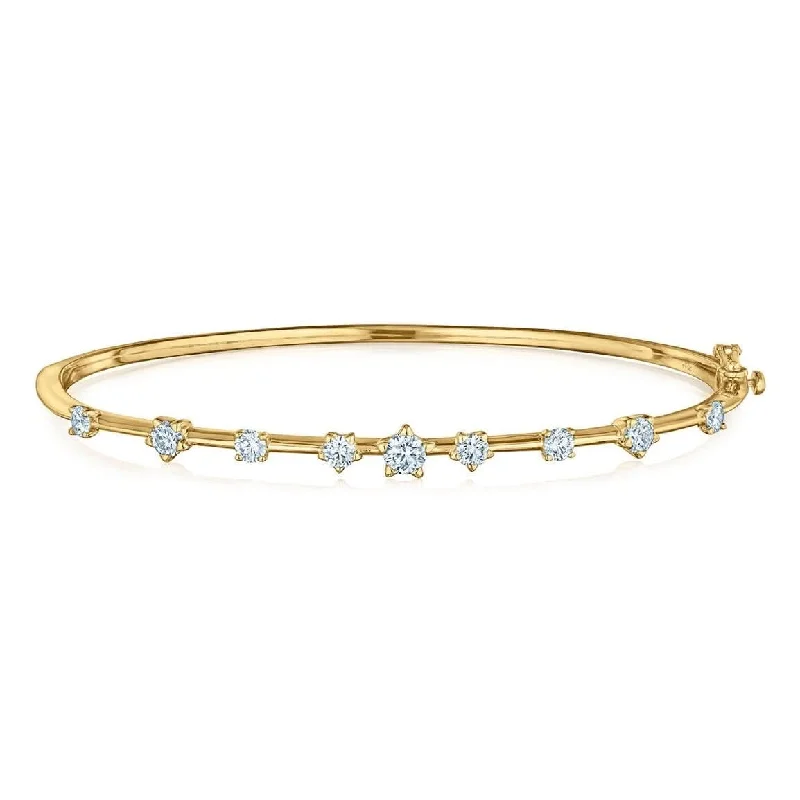 Colorful gemstone bracelets for women-KWIAT Starry Night Diamond Bangle