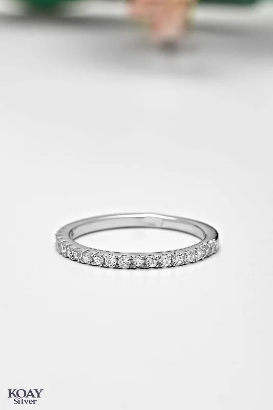 Trendy ladies rings with stones-Zircon Ring (059)