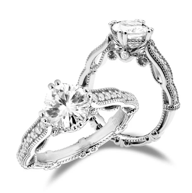 Stunning oval engagement rings for women-DovEggs art deco cushion moissanite engagement ring