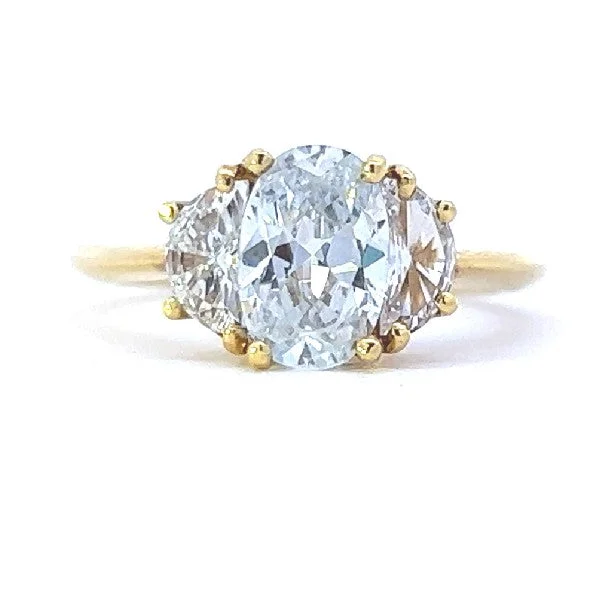 Luxury engagement rings with diamonds and gold-3-Stone Diamond Engagement Ring