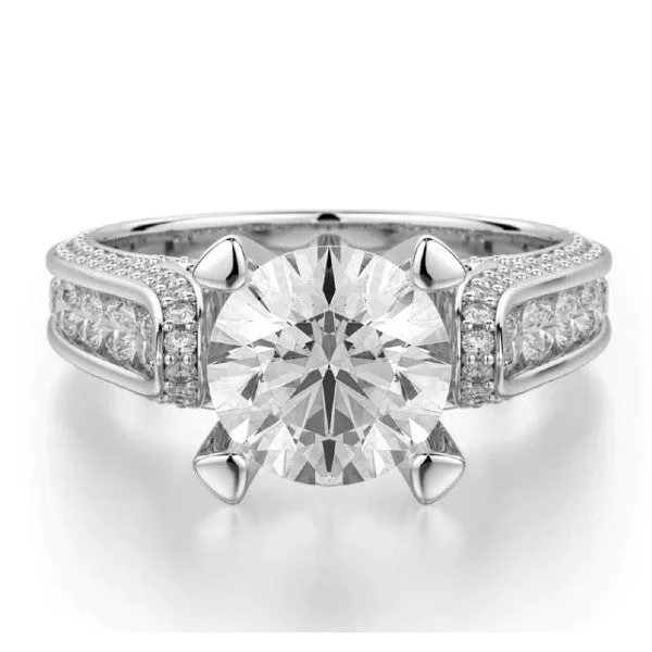 Modern engagement rings with asymmetrical design-MICHAEL M Stella Engagement Ring