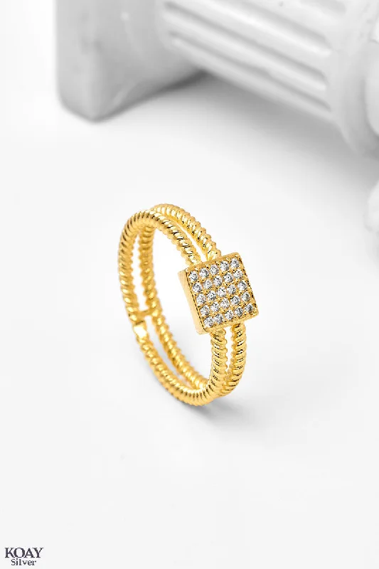 Affordable ladies rings online-Zircon (033) GP Ring