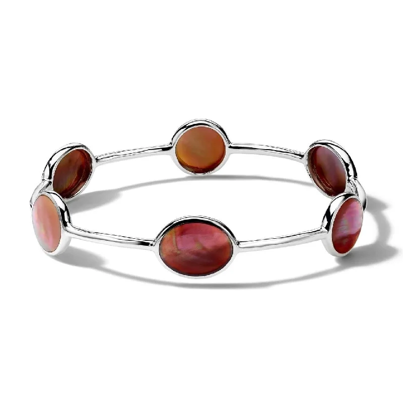 Exclusive design bracelets for ladies-IPPOLITA Polished Rock Candy Brown Shell Bangle