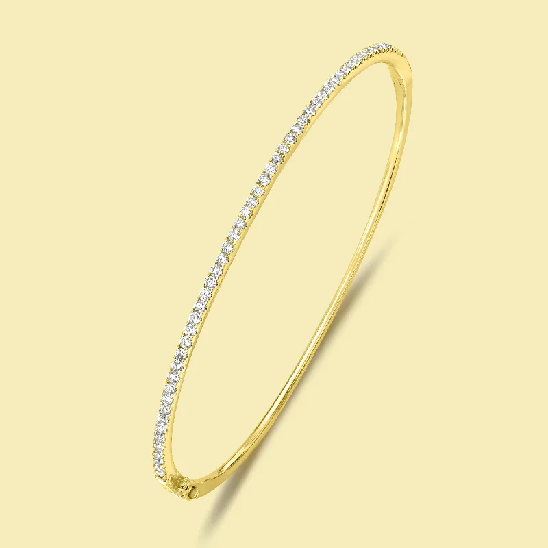 Colorful bangles with stones-The Ace Slim, Classic Diamond Bangle